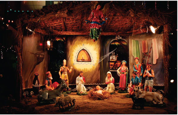 La première crèche donnée par l’Inde au Musée international de la Nativité de Bethléem